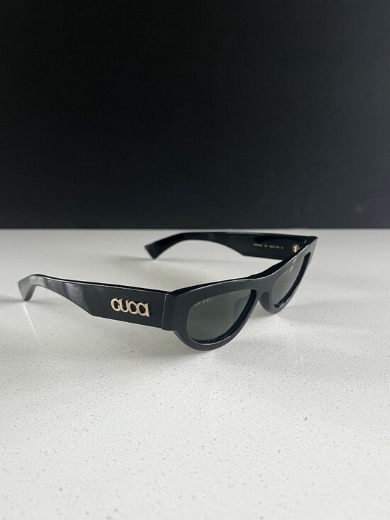 GUCCI GG1834SBLACK Acetate Cat-Eye GOLD LOGO Sunglasses main image 4